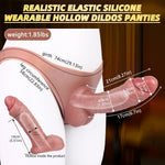 Realistic Strap On Dildo, Hollow Strapon For Women & Couples, Strapless Strapon Soft Silicone Wearable Dildo Panties,Strap-On Harness Anal G Spot Play, Sex Toys For Lesbian Gay Couples