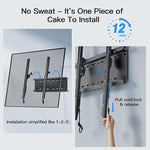 Tilting TV Wall Mount Bracket Low Profile for Most 23-60 inch LED LCD OLED, Plasma Flat Screen TVs with VESA 400x400mm Weight up to 115lbs, Fits 16" Wood Stud