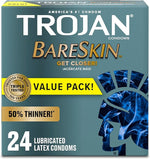 Premium Thin Lubricated Condoms, 24 Count, for Comfort and Sensitivity