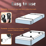 Under Mattress Bed Restraint Set – Adjustable Cuffs, Blindfold & Tickler