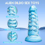 Thick Monster Dildo Sex Toys: 2.3'' Fantasy Dildo Wide Adult Toy With Ridges & Beads For G Spot Stimulation, 8" Tapered Liquid Silicone Dildos With Suction Cup, Anal Sex Toy For Men Women