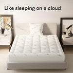 Ultra Soft Queen Size Mattress Topper - Viscose Made from Bamboo Pillow Top Mattress Pad for Back Pain Relief - Naturally Cooling for Hot Sleepers, Green