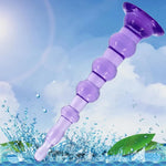 Butt Plug,Anal Beads Super Long Anal Plug Large Butt Plug Dildos With Suction Cup Anal Sex Toy,6 Bead Flexible Anal Plug Anus Dilator Vaginal Prostate Massage Stimulation For Men Women(Purple)
