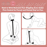 Adjustable BDSM Restraint Kit – Neck to Wrist Cuffs with Spreader Bar for Couples