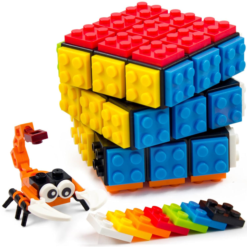 Brick Cube With Building Blocks, Mini Toy Included, Compatible With Lego Cu