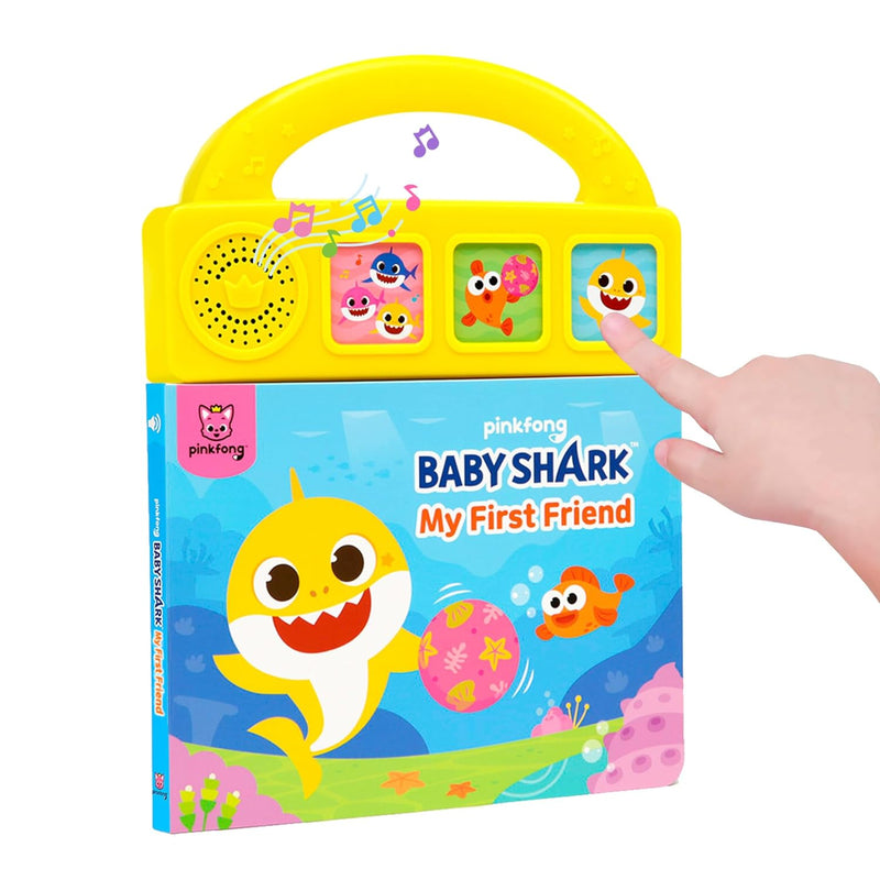 Baby Shark My First Friend 3 Button Sound Book with Handle, Children's Soun
