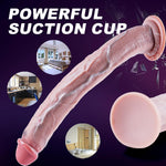 16.5" Extra Long Giant Dildo, Realistic Silicone Huge Dildo, Large Wide Anal Penis, Small Glans Thick Body Without Eggs,Fat Xxl Big Penis With Strong Suction Cup,Adult Toys For Men/Women Advanced Use