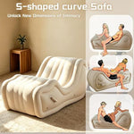 Automatic Inflatable Couples Support Sofa with Curved Design