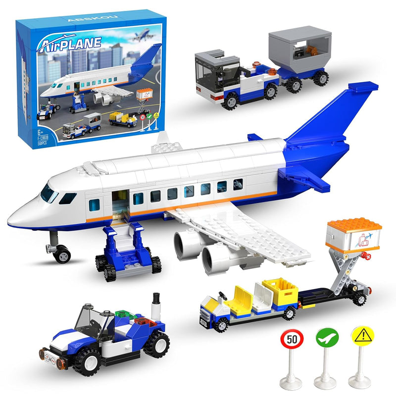 City Passenger Airplane Building Set, Compatible With Lego Plane Blocks Toy