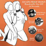 BDSM Bondage Restraint Kit β Adjustable Cuffs, Neck-to-Thigh Sling & Nipple Clamps