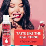 Strawberry Flavored Water-Based Lube, 4 fl oz, Sugar-Free, Non-Sticky, Latex Safe