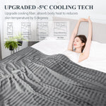 Revolutionary Cooling Blanket Twin, Absorbs Heat To Keep Body Cool For Night Sweats, Double Sided Arc-Chill Cooling Fiber Q-Max>0.5, Lightweight Summer Cold Blankets For Sleeping, 59“ X 79”