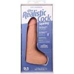 The Realistic Dildo- Squirting 9.5 Inch Ultraksyn With Removable Vac-U-Lock Suction Cup - F-Machine And Harness Compatible - For Adults Only, Vanilla