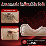 Inflatable Sex Sofa with Built-In Air Pump, Positioning Support & Bondage Design
