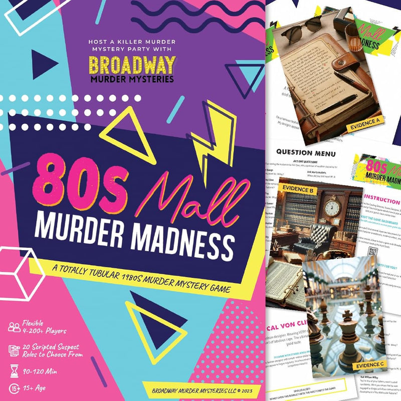 80S Mall Murder Madness A Totally Tubular 80S Murder Mystery Game Murder My