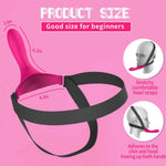 Strap-On Face Chin Harness Vibrator Dildo, Wearable Head-Mounted Dildo Strap With 10 Vibrating Modes For G-Spot And Anal Stimulation, Head Oral And Solo Play, Adult Couples Funny Sex Toys