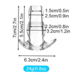 Clear Hollow Tunnel Butt Plugs,2.7 Inch Small Anal Plug Sex Toys For Women,Beginners