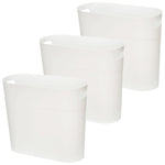 3 Pack Slim Waste Basket 3.2 Gallon 12L Plastic Small Trash Can, Office Trash Ca