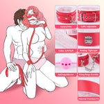 BDSM Kit Sex Bondage Restraints - Upgraded 11PCS Bondage Set with Adjustable Handcuffs Ankle Cuffs Collar Blindfold Silicone Ball Gag, Adult BDSM Sex Toys for Couples