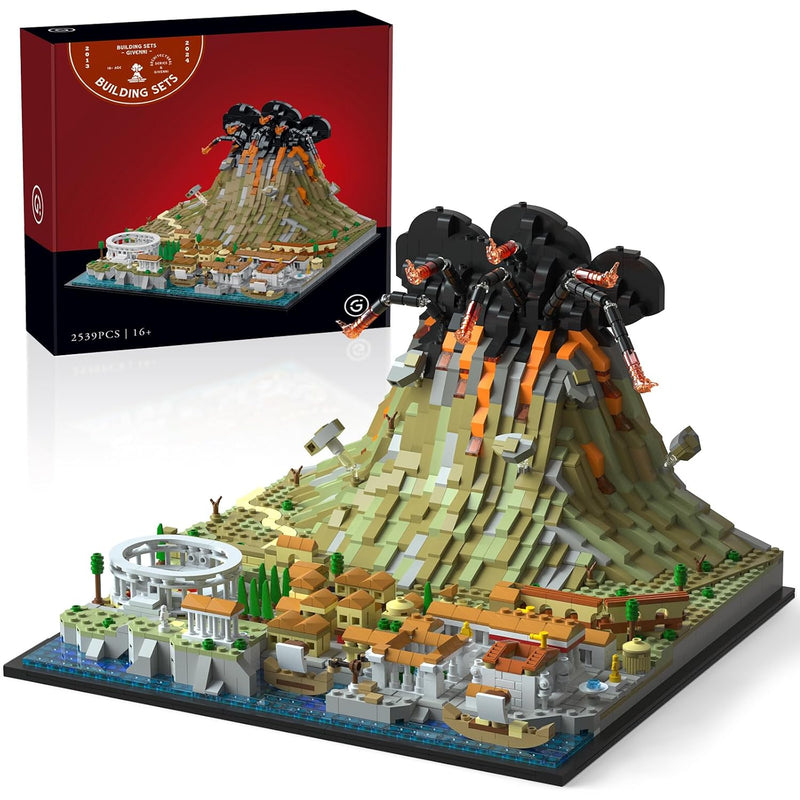 Architecture The Ancient City Of Pompeii In Rome Building Kit; Mount Vesuvi