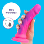 Lifelike Lover Luxe 7" Suction Cup Dildo - Multicolored Silicone, Harness-Compatible, Waterproof, Pink