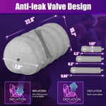 Heart-Shaped Inflatable Sex Pillow with Bondage Straps β Support Cushion for Couples