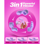 Vibrator Dildo Rabbit Sex Toys - Interchangeable Rabbit Vibrator G Spot Dildo With 10 Vibration 3 Licking & 3 Tapping Modes, Adult Sex Toy For Women, Vibrator For Clitoral Nipple Anal Stimulation
