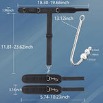 Adjustable Bondage Restraint Set – Neck-to-Wrist Cuffs with Vibrating Anal Hook