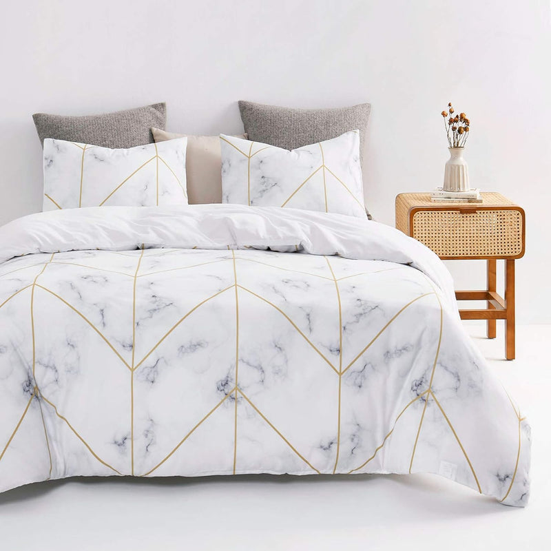 - Marble Comforter Set King, 3 Pieces Lightweight Bedding For Men And Women, B