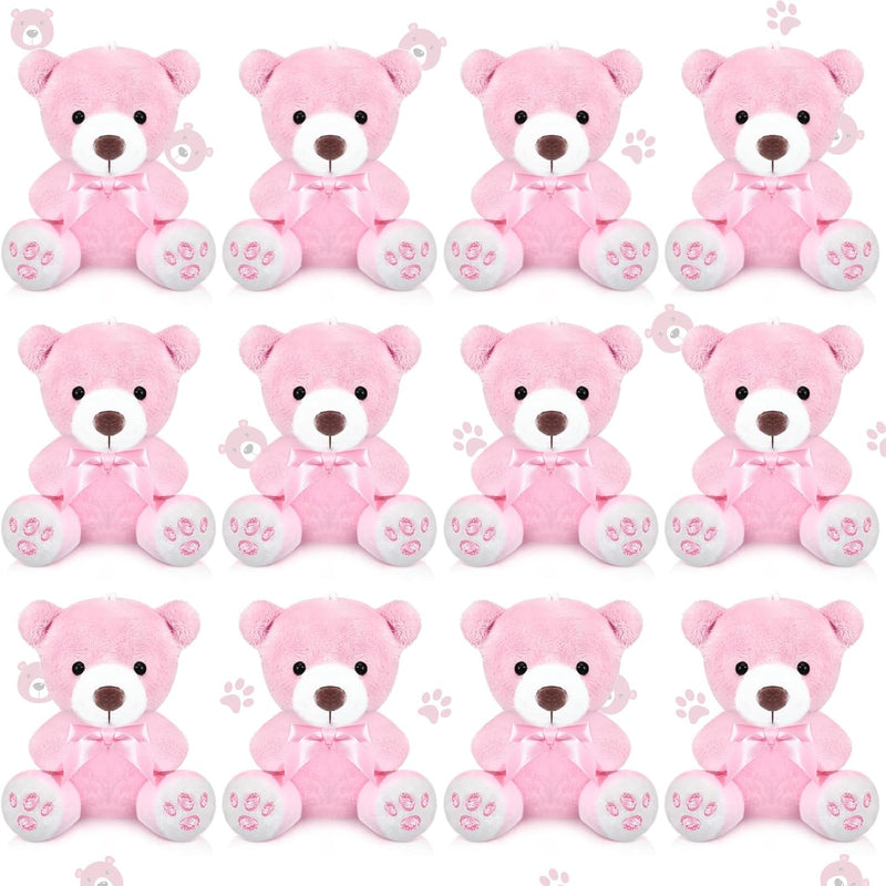12 Pcs Mini Bears For Baby Shower Wedding 4.3 Inch Small Bear Bulk Tiny Bear P