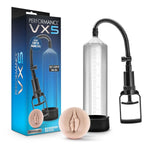 Blush Performance 9" Vx5 Penis Pump W/ 2 Soft Sleeves - Clear Cylinder, Trigger Handle, Realistic Vagina Feel Vacuum Pump - Cock Enhancement & Masturbation Adult Sex Toy For Men - (Clear)