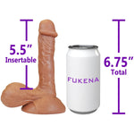 The Judge By - Realistic Dual Density Silicone Dildo, 5.5 Inch Insertable, 1.45 Inch Max Width (Medium Skin)