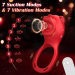 Couple Sex Toys Rose App Remote Control Wearable Sucking Vibrator, Clit Sucker Women Sex Toy For Men, Hands Free Panty Clitoris Vibrator Vibrating Cock Ring, Bdsm Female Sex Novelties Adult Toy