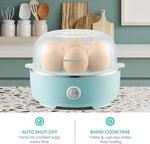 Easy Egg Cooker Electric 7-Egg Capacity, Soft, Medium, Hard-Boiled Egg Cooker with Auto Shut-Off, Measuring Cup Included, BPA Free, Retro Mint
