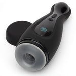 Blowmotion Sucking & Vibrating Male Masturbator - 4 Inch Soft Textured Canal Male Sex Toy - 3 Suction Modes, 2 Speeds & 4 Vibration Patterns - Rechargeable Adult Sex Toy For Men - Black