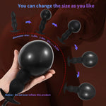 Silicone Inflatable Anal Plug with Pump & Quick Release Valve for Beginners