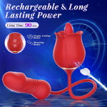 Rose G-Spot & Clit Vibrator β 9 Modes, Thrusting, Licking, Hands-Free Adult Toy