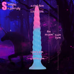 9.4" Anal Dildo with Suction Cup, G-spot & Prostate Massager, Luminous Fantasy Plug