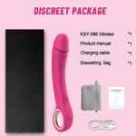 G Spot Silicone Vibrator – 10 Modes, Realistic Dildo, Clitoral & Nipple Stimulator