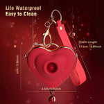 Mini Heart-Shaped Nipple Sucking Vibrator, Discreet Personal Massager for Women