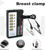 Adjustable Electric Shock Nipple Clamps with Chain for Intense Pleasure, Black