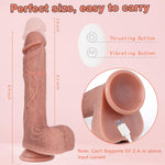 8.9" Thrusting Dildo Vibrator – App-Controlled G-Spot Toy with 9 Vibration Modes