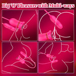 5-in-1 Rose Vibrator with Suction, Licking, Thrusting & 10 Vibration Modes