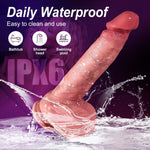 Thrusting Dildo Vibrator - 8.9" Realistic G-Spot & Anal Stimulator with 9 Modes