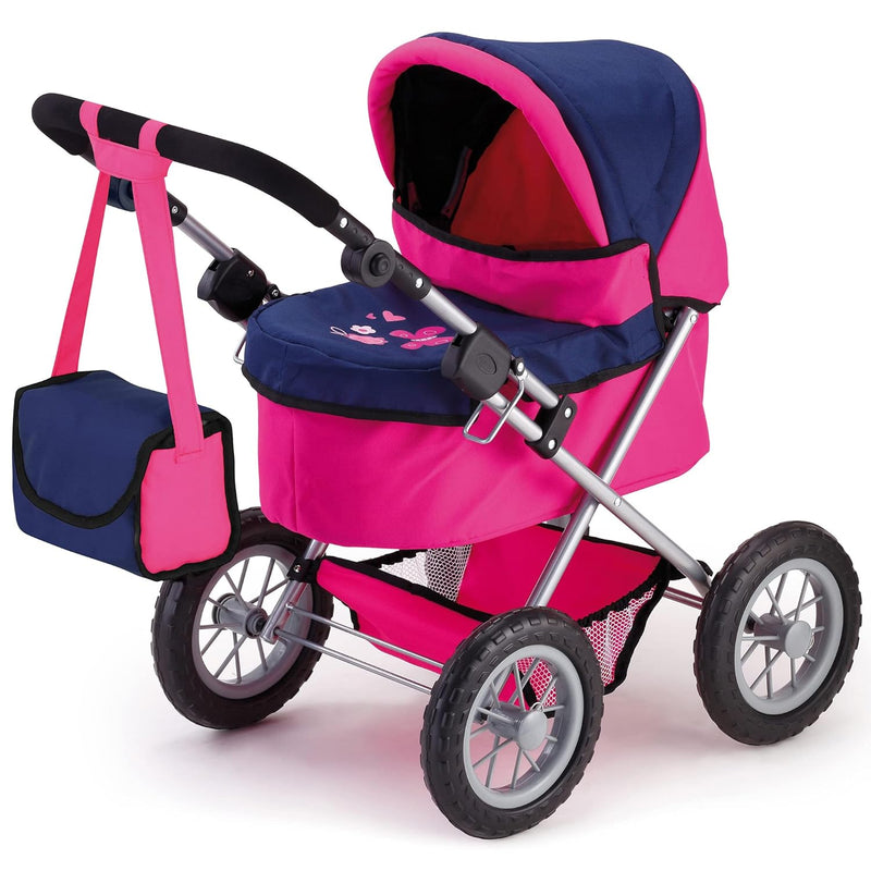 Bayer Design Dolls: Trendy Pram - Blue, Hot Pink, Butterfly - includes Shou
