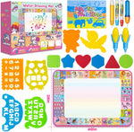 Water Doodle Mat for Kids with Magic Pens and Drawing Templates