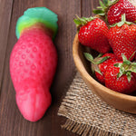 Soft Strawberry Butt Plug Anal Stretcher Prostate Massager Liquid Silicone Realistic Dildo G-Spot Stimulation Anal Sex Toys For Advanced Men Women Couple (L)
