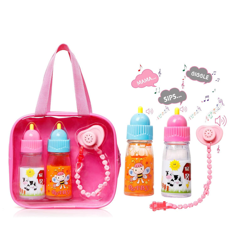 My Sweet Baby Disappearing Doll Feeding Set Talking Magic Bottles With Sque