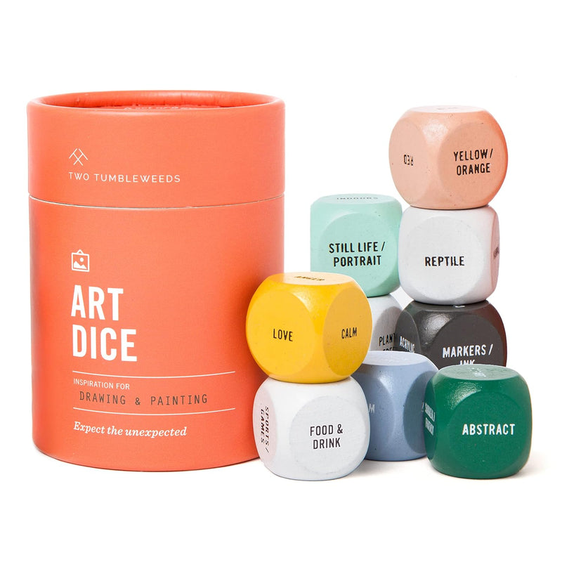 Art Dice Drawing & Painting Game For Adults, Artists & Teachers Set Of 9 Di