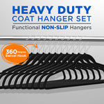 Velvet Hangers 100 Pcs, Non-Slip Heavy Duty Hanger Set, Durable with 360° Swivel Hook, Smooth Velvet Finish to Protect Fabric, Lightweight, Ultra-Thin Design for Coats and Other Clothes